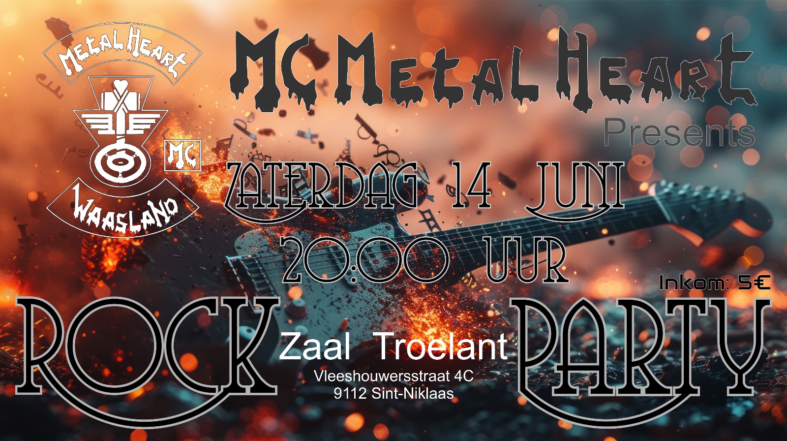 affiche metal heart party